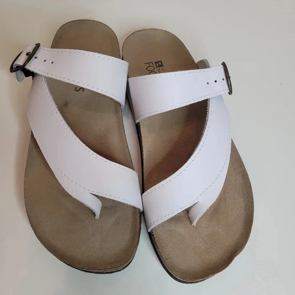 White Mountain White Carly Footbed Sandals 27702 Size Women's 8 NEW